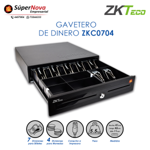 gavetero de dinero zkteco zkc0704
