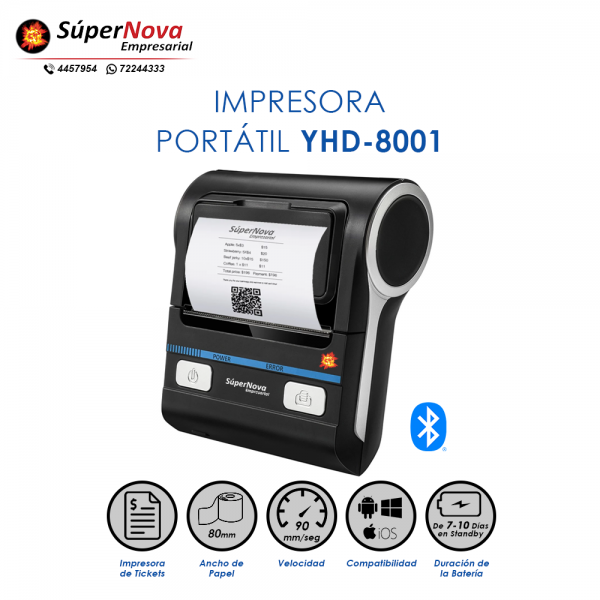 Impresora Térmica Portátil YHD8001