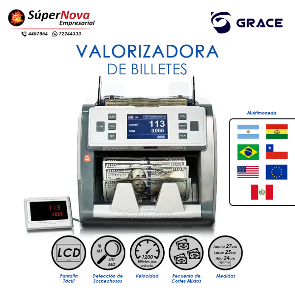 valorizadora de billetes grace ec900