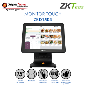 monitor touch zkteco zkd1504