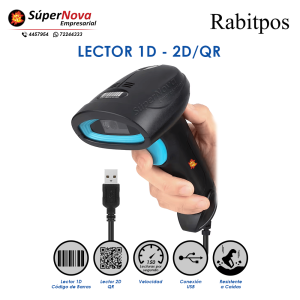 lector de código de barras y qr rabitpos u12