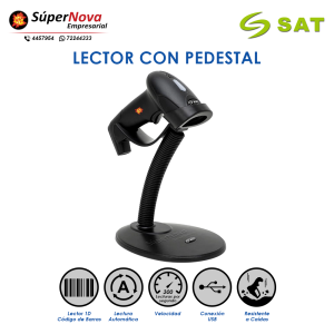 lector de barras con pedestal sat